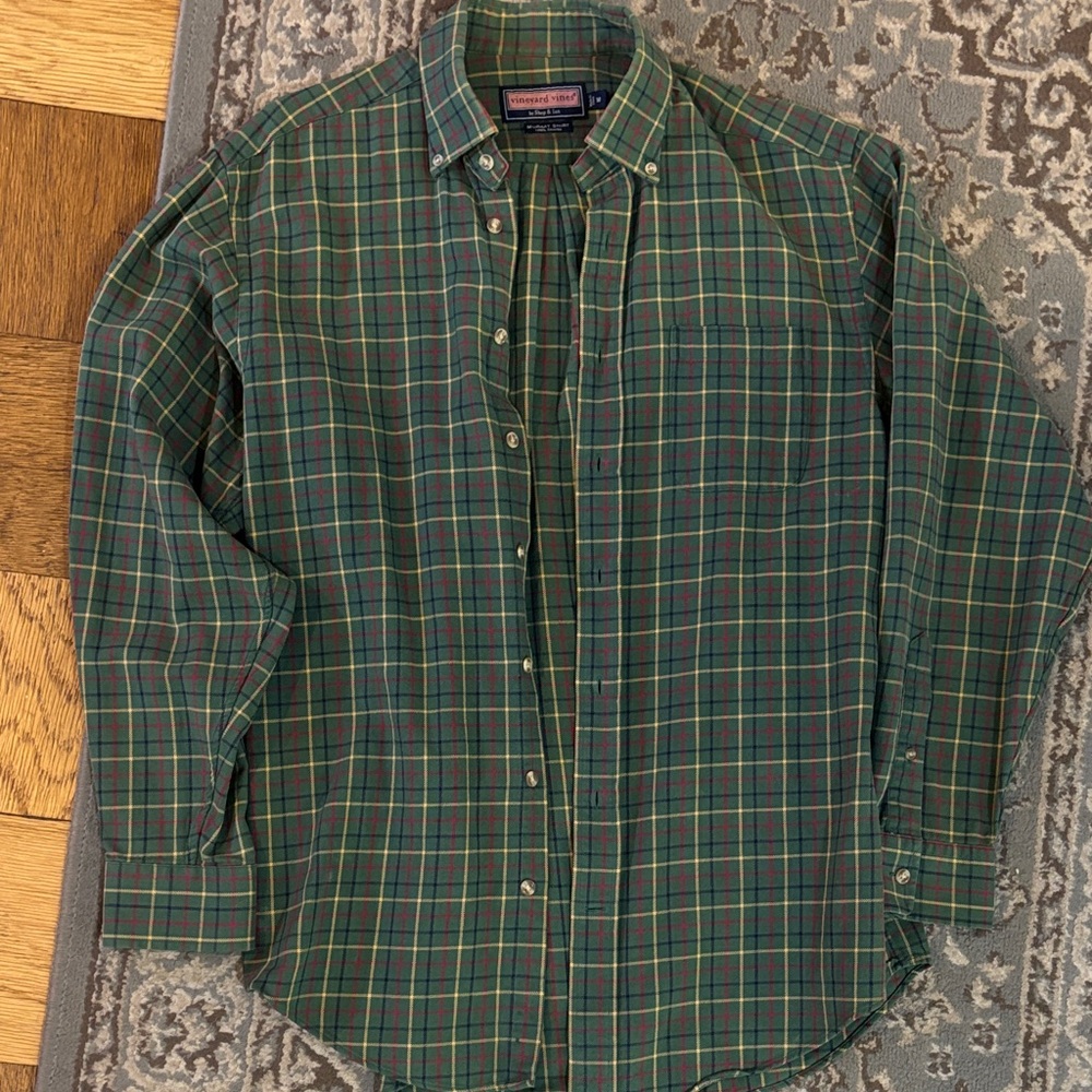 Vineyard vines Green Plaid Men's flannel Shirt
